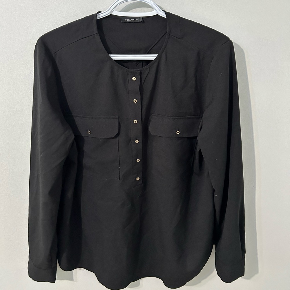 Long sleeve black dynamite top